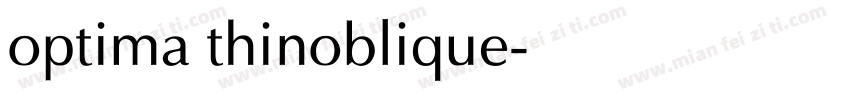 optima thinoblique字体转换